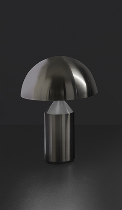 Atollo 233 bordlampe, satin sort nikkel